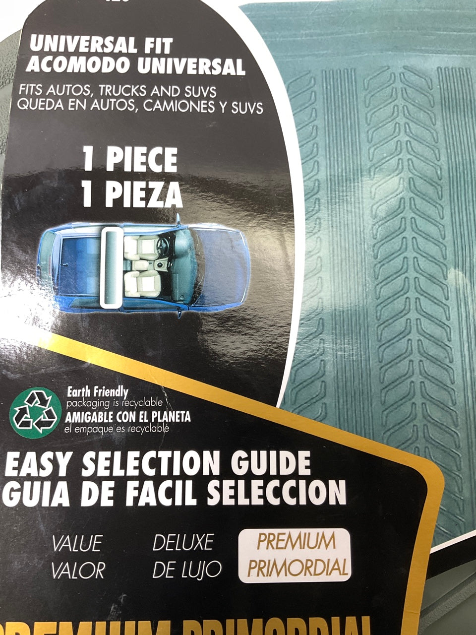 Rear Bench Back Seat Rubber Floor Mat - Universal -  57'' X 14.75'' - Trim To Fit