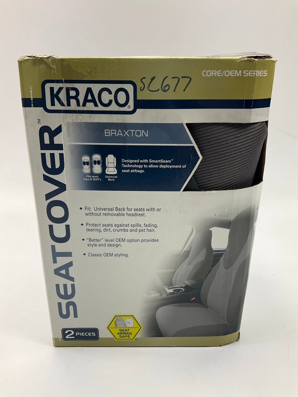 Kraco 5040620 Universal Braxton Bucket Seat Covers - 2 PACK