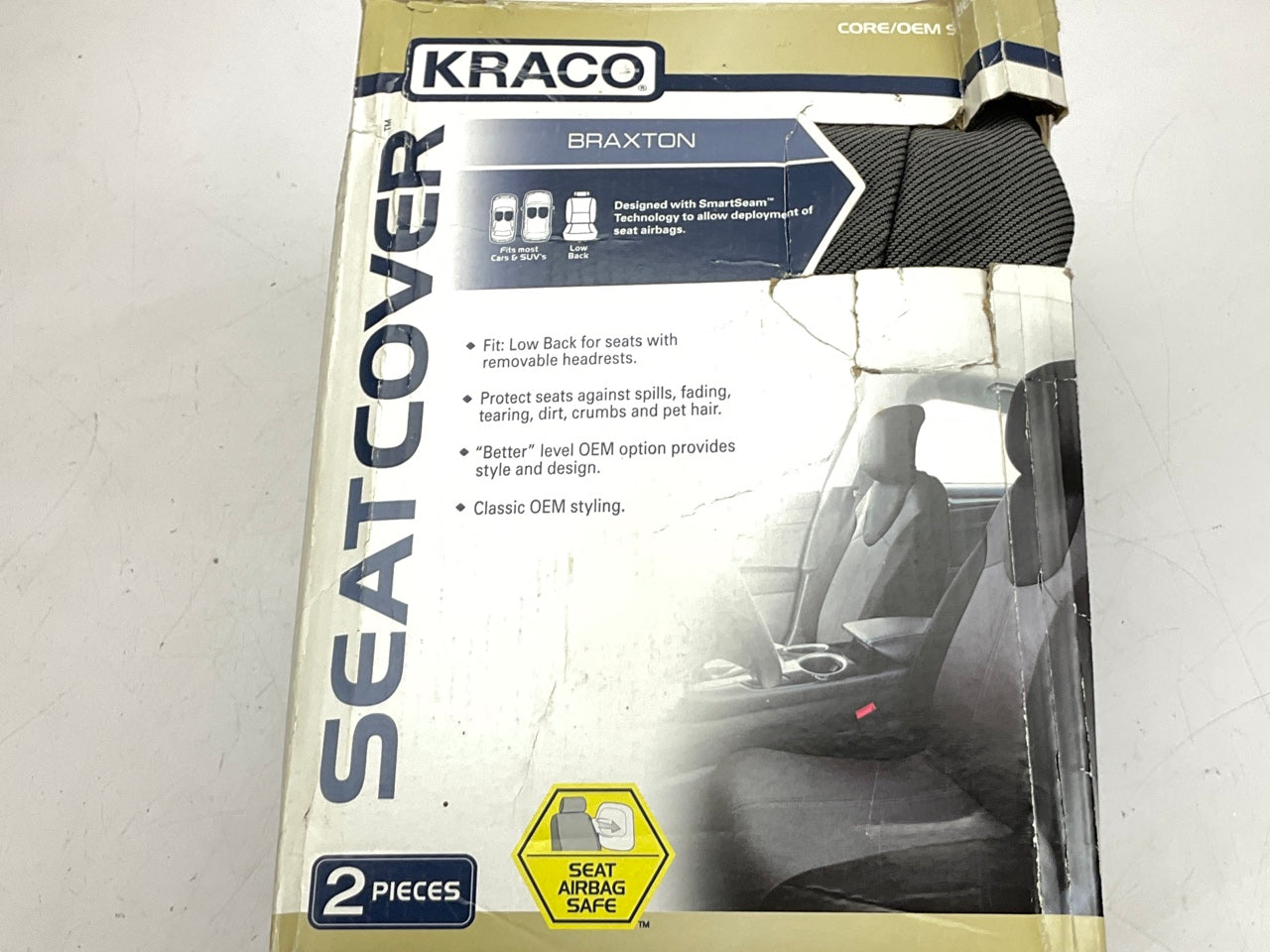 Kraco 5078761 Braxton Low Back Seat Cover, Black, Does 2 Seats