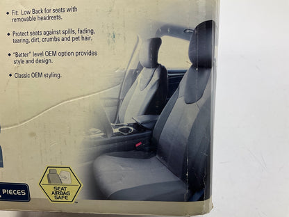 Kraco 5078762 Braxton Grey Low Back Bucket Seat Cover - 2 PACK