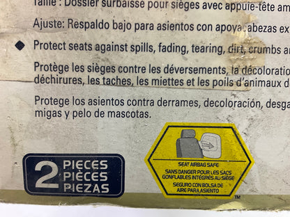 Kraco 5078856 Braxton Low Back Seat Covers, Tan - Pack Of 2