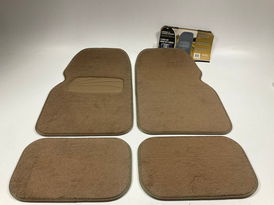 Kraco 700 TAN (beige) Universal 4-Piece Floor Mats Carpet Set With Heel Pad