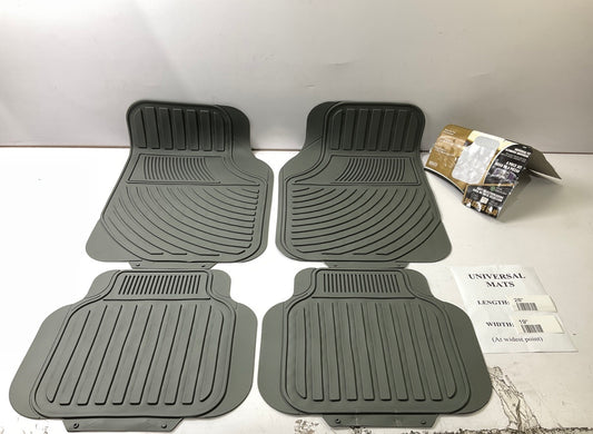 Kraco 71075 UNIVERSAL Front & Rear Gray Rubber Floor Liner Mats 28''x19'' Front