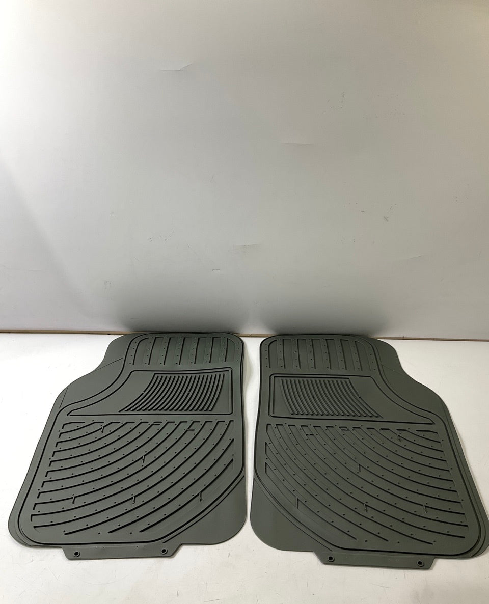 Kraco 71075 UNIVERSAL Front & Rear Gray Rubber Floor Liner Mats 28''x19'' Front