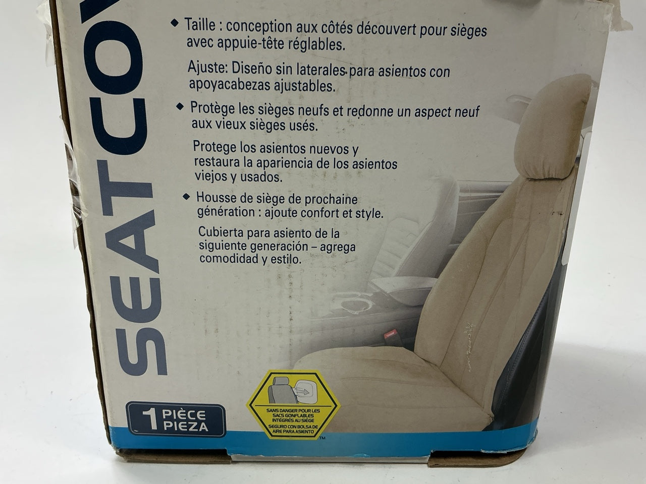 (2) Kraco 804217 Seat Cover- Sideless Design For Seats With Adjustable Headrests