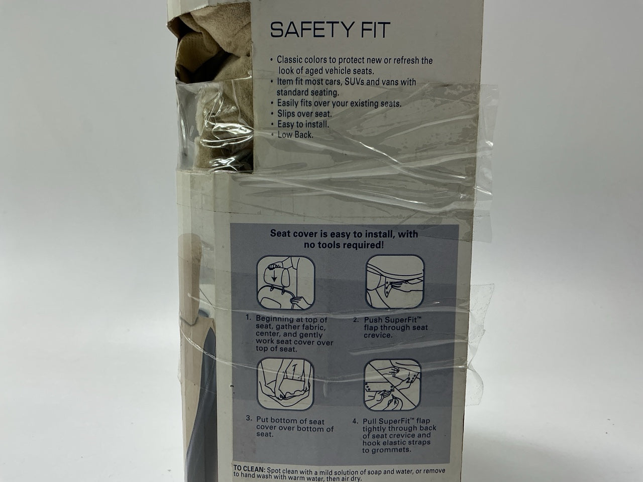 (2) Kraco 804217 Seat Cover- Sideless Design For Seats With Adjustable Headrests