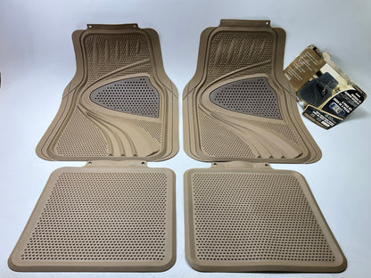 Kraco 804692 4-Piece TAN Rubber Floor Mats Set, Universal