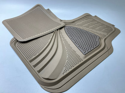 Kraco 804692 4-Piece TAN Rubber Floor Mats Set, Universal