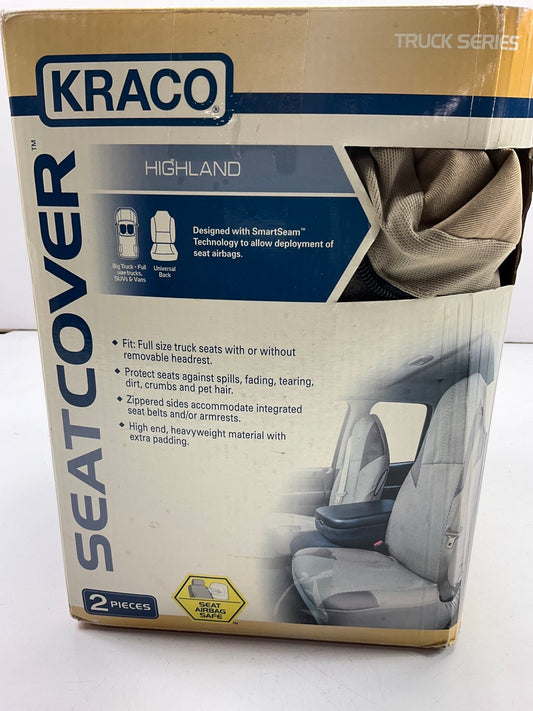 Kraco 804830 Full Size Truck Seat Covers, Tan, Pair