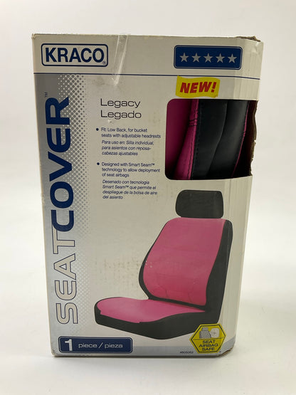 (2) Kraco 805062 PINK Seat Covers Low Back Bucket Seats With Adjustable Headrest