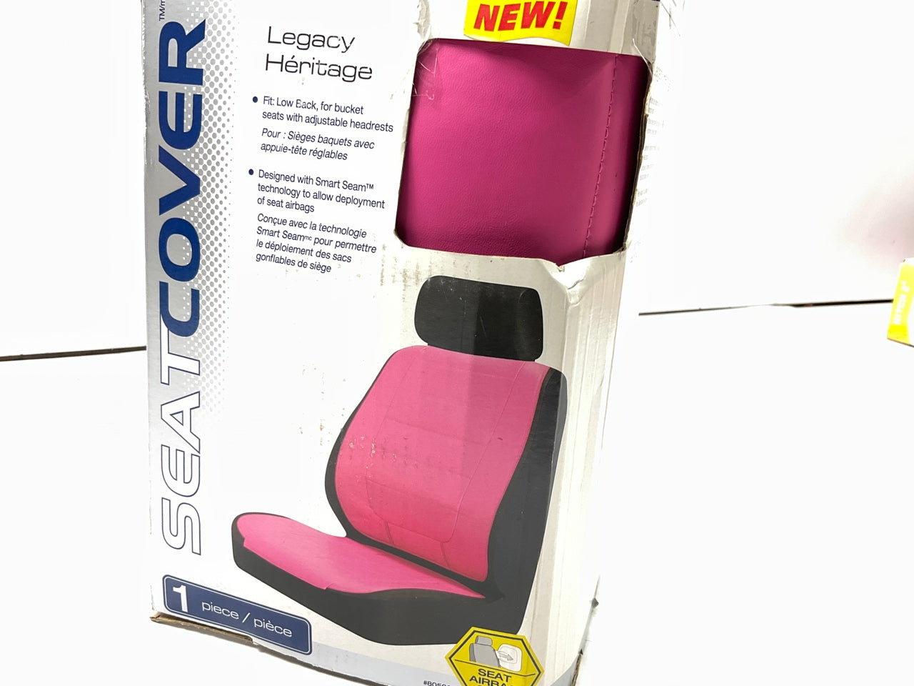 Kraco 805062 PINK Seat Cover For Low Back Bucket Seats With Adjustable Headrest