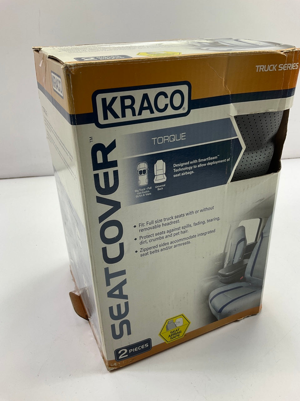Kraco 805065 Bucket Seat Covers, Gray, Full Size Pickup Truck - Does (2) Seats
