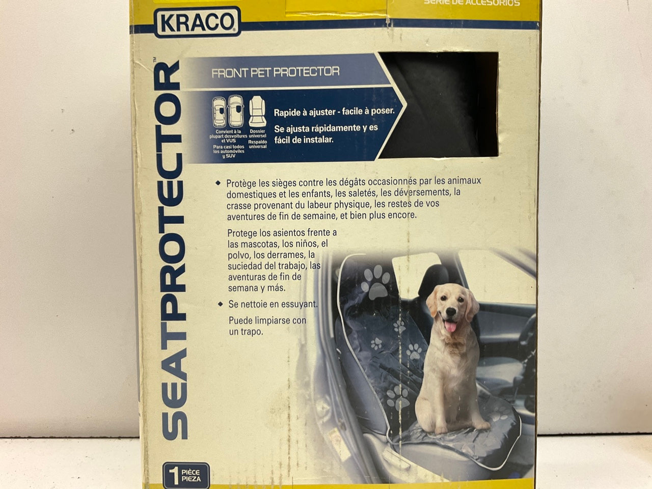 Kraco 805413 Pet Protector Seat Cover, Front, Black/Gray