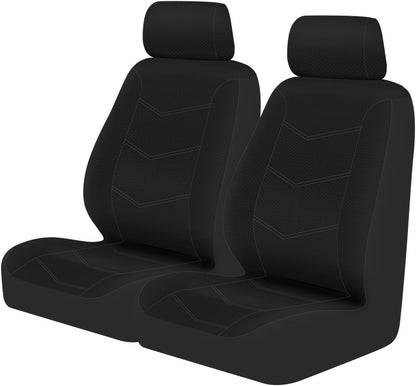 Kraco 805546 Universal Fit 2-Piece Scotchgard Low Back Seat Covers, Black, Pair