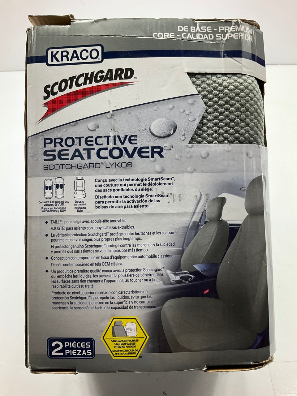 Kraco 805547 Scotchgard Seat Cover Set, Does (2) Low Back Seats