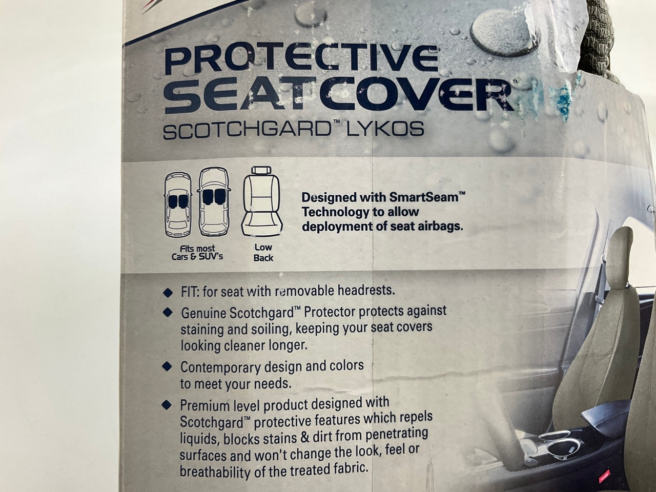 Kraco 805547 Scotchgard Seat Cover Set, Does (2) Low Back Seats