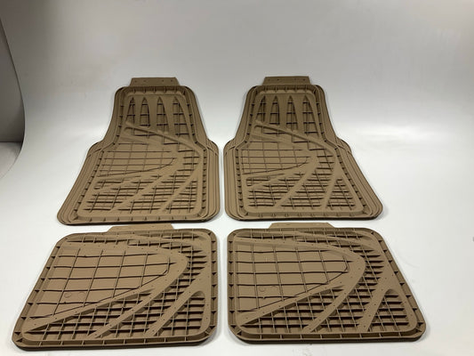 Kraco BK-5704 4-Piece TAN Rubber Floor Mats, Universal, Truck & SUV & Car