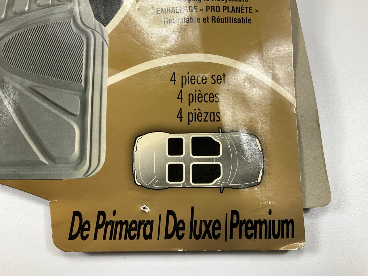 Kraco BK-5704 4-Piece TAN Rubber Floor Mats, Universal, Truck & SUV & Car