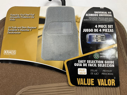 Kraco C624A77 4-piece Tan Universal Floor Mat Carpet Set, 24.5''x16.75'' Front