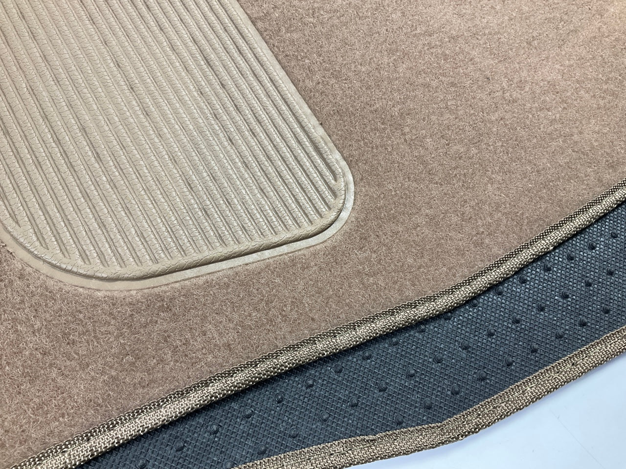 Kraco C624A77 4-piece Tan Universal Floor Mat Carpet Set, 24.5''x16.75'' Front