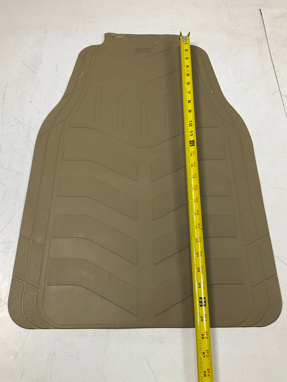 Kraco PB90077 Tri-To-Fit Universal Rubber Floor Mats, 4-Piece Set, Tan Color