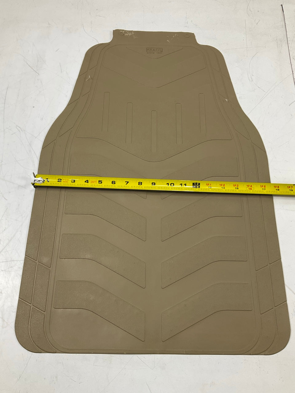 Kraco PB90077 Tri-To-Fit Universal Rubber Floor Mats, 4-Piece Set, Tan Color