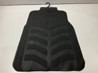 KRACO PR504B72 Car Floor Mat Set, Black Rubber With Heel Pad, Trim-To-Fit, 4-Pc