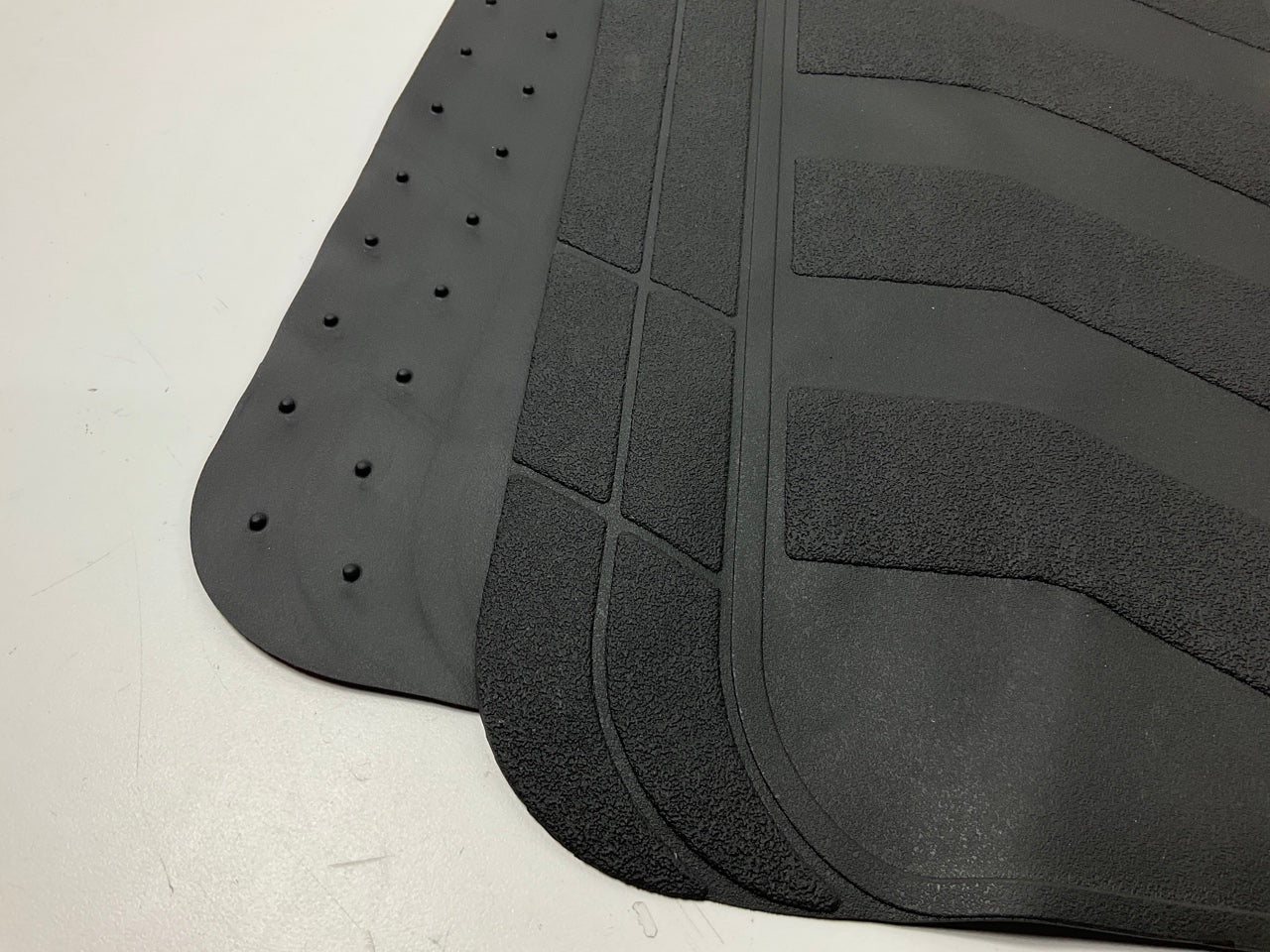 KRACO PR504B72 Car Floor Mat Set, Black Rubber With Heel Pad, Trim-To-Fit, 4-Pc