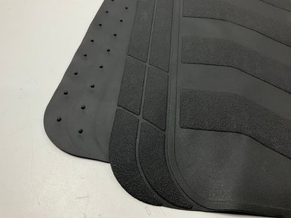 KRACO PR504B72 Car Floor Mat Set, Black Rubber With Heel Pad, Trim-To-Fit, 4-Pc
