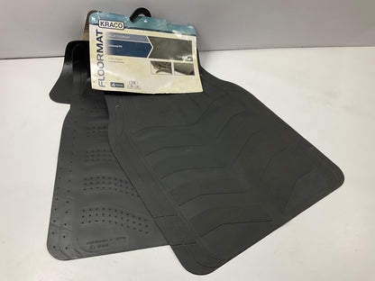 Kraco PR504B 4-piece Universal Rubber Floor Mat Kit: 26''x17.75'' Front 16x12 Rear