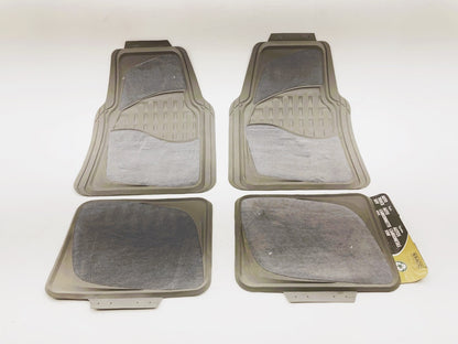 Kraco R8304A Gray Premium 4-Piece Floor Mats Carpet Set, Universal