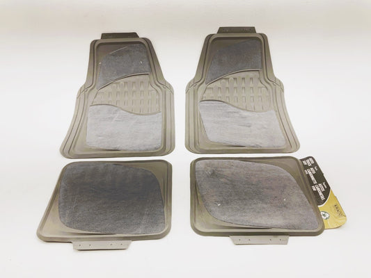 Kraco R8304A Gray Premium 4-Piece Floor Mats Carpet Set, Universal