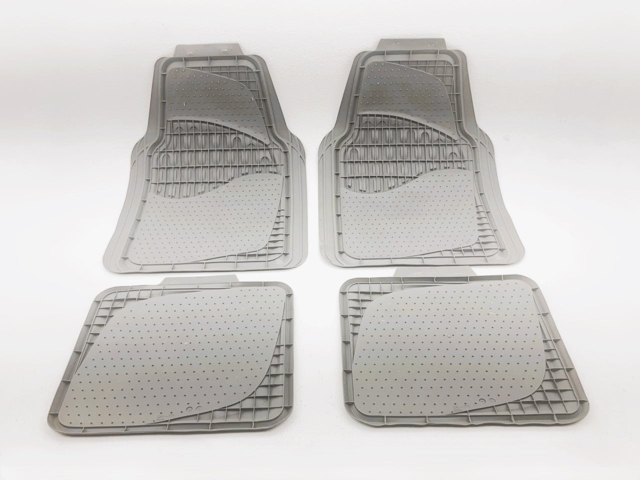 Kraco R8304A Gray Premium 4-Piece Floor Mats Carpet Set, Universal
