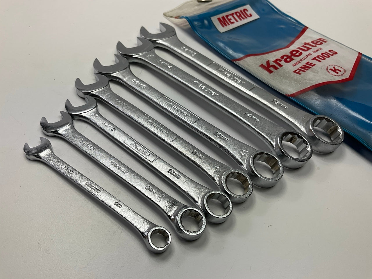 VINTAGE NOS - Kraeuter 56607 7 Piece Metric Combination Wrench Set - USA