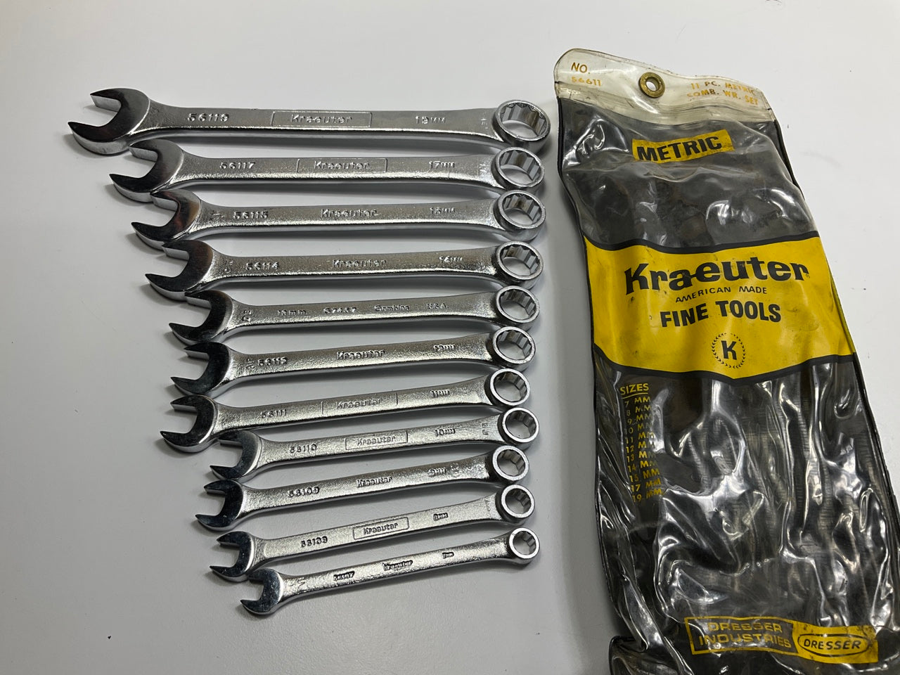 13MM GABLES BRAND - Kraeuter 56611 11 Piece Metric Combination Wrench Set - USA