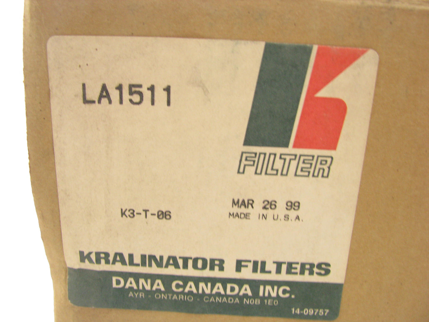 Kralinator LA1511 Air Filter Replaces CA7487 46474 A54999 LAF4499 AF2198