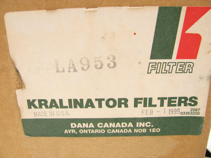Kralinator LA953 Air Filter Replaces 42383 A63190 2383 AF616 AF1623 P145755