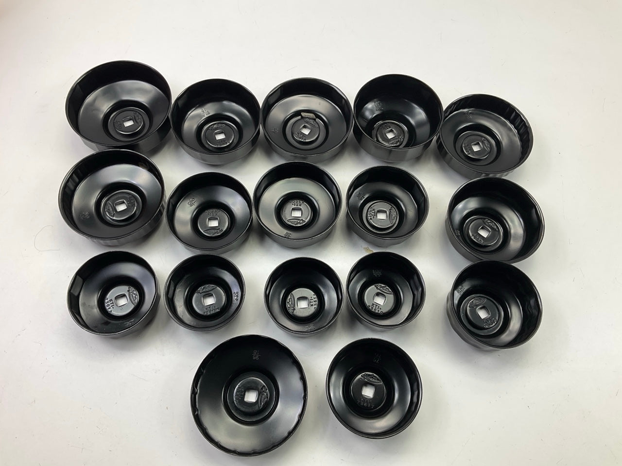 K-Tool KTI73635 17 Piece Master Oil Filter Cap Wrench Set, 3/8'' Drive