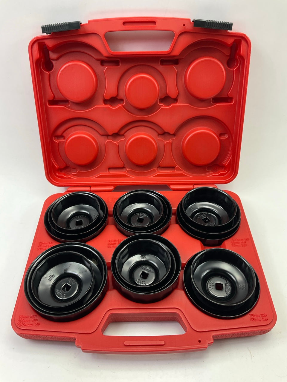 K-Tool KTI73635 17 Piece Master Oil Filter Cap Wrench Set, 3/8'' Drive