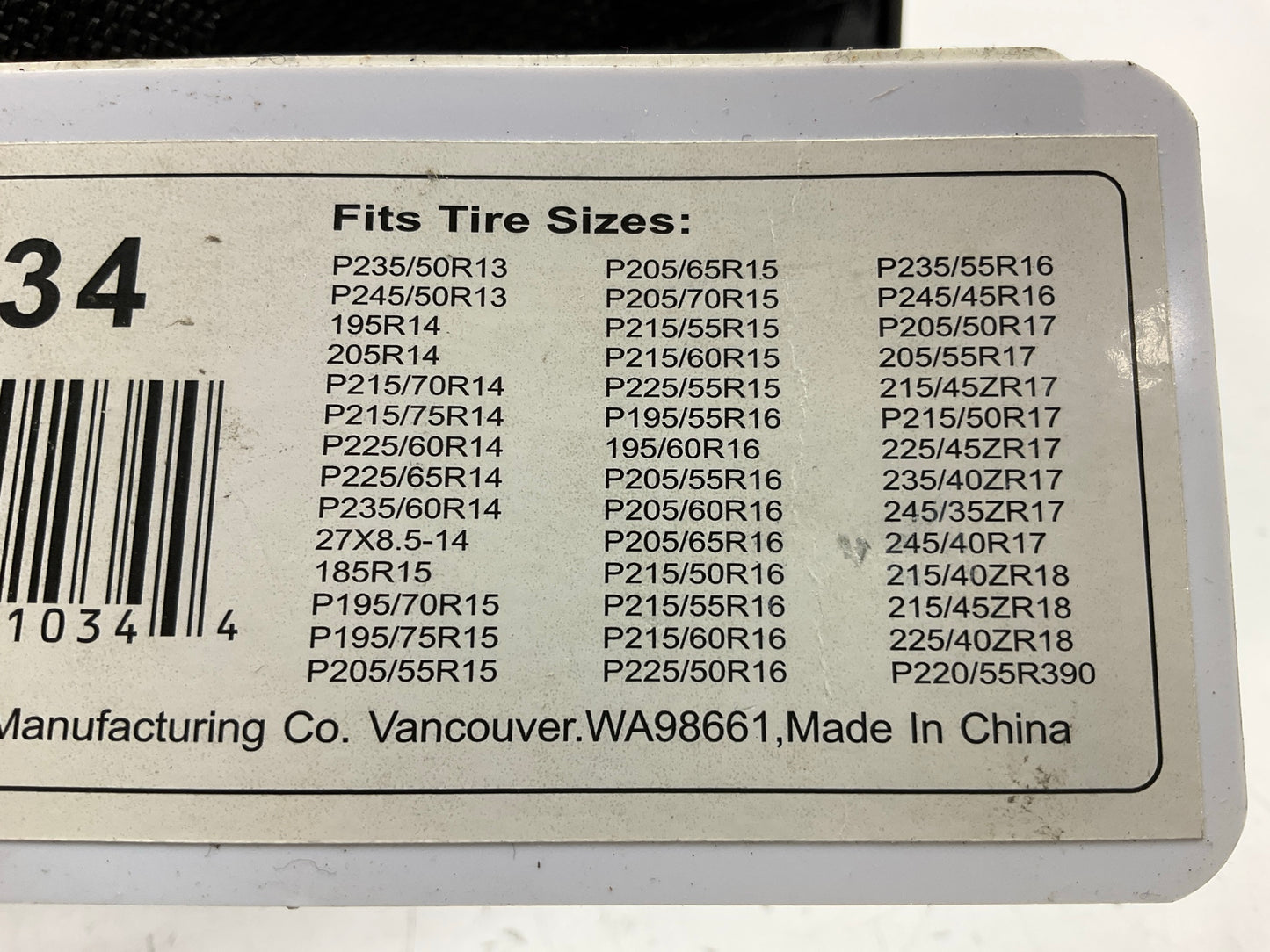 Laclede # 1034 Tire Snow Chains 225/45-17, 205/50-17, 225/40-18, 205/55-17