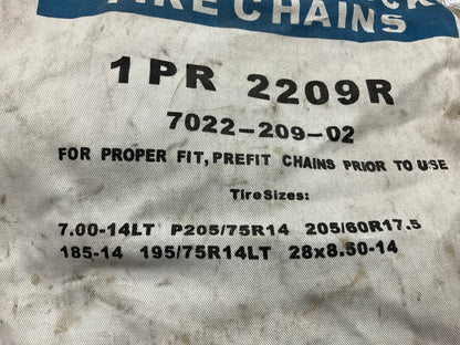 Laclede 2209R Tire Snow Chains PAIR 195/75R14, 205/75R14,  7.00-14LT, 185-14