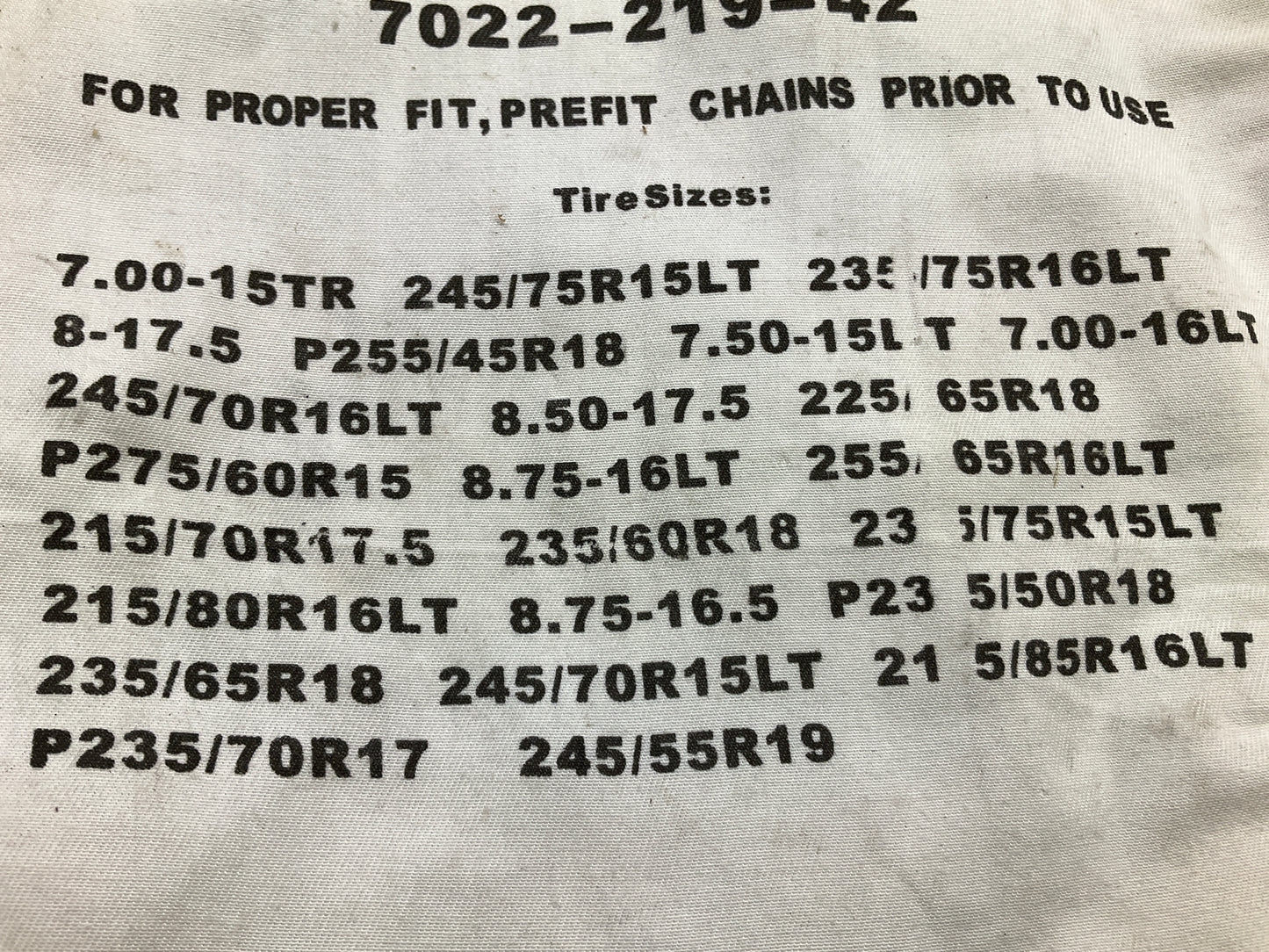 Laclede 2219CAM Tire Snow Chains PAIR 235/65R18, 235/60R18, 255/45R18, 245/70R16