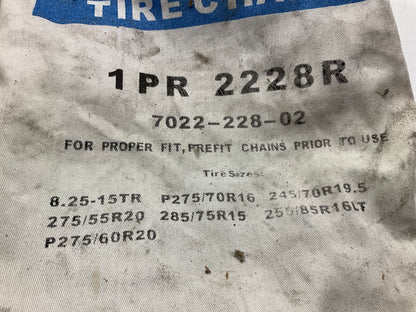 Laclede 2228R Tire Snow Chain PAIR 285/75R15, 255/85R16LT, 275/55R20, 275/70R16