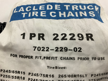 Laclede 2229R Tire Snow Chains - PAIR