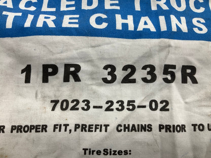 Laclede 3235R Tire Snow Chains - Wide Base, Highway Service Snow Chain PAIR