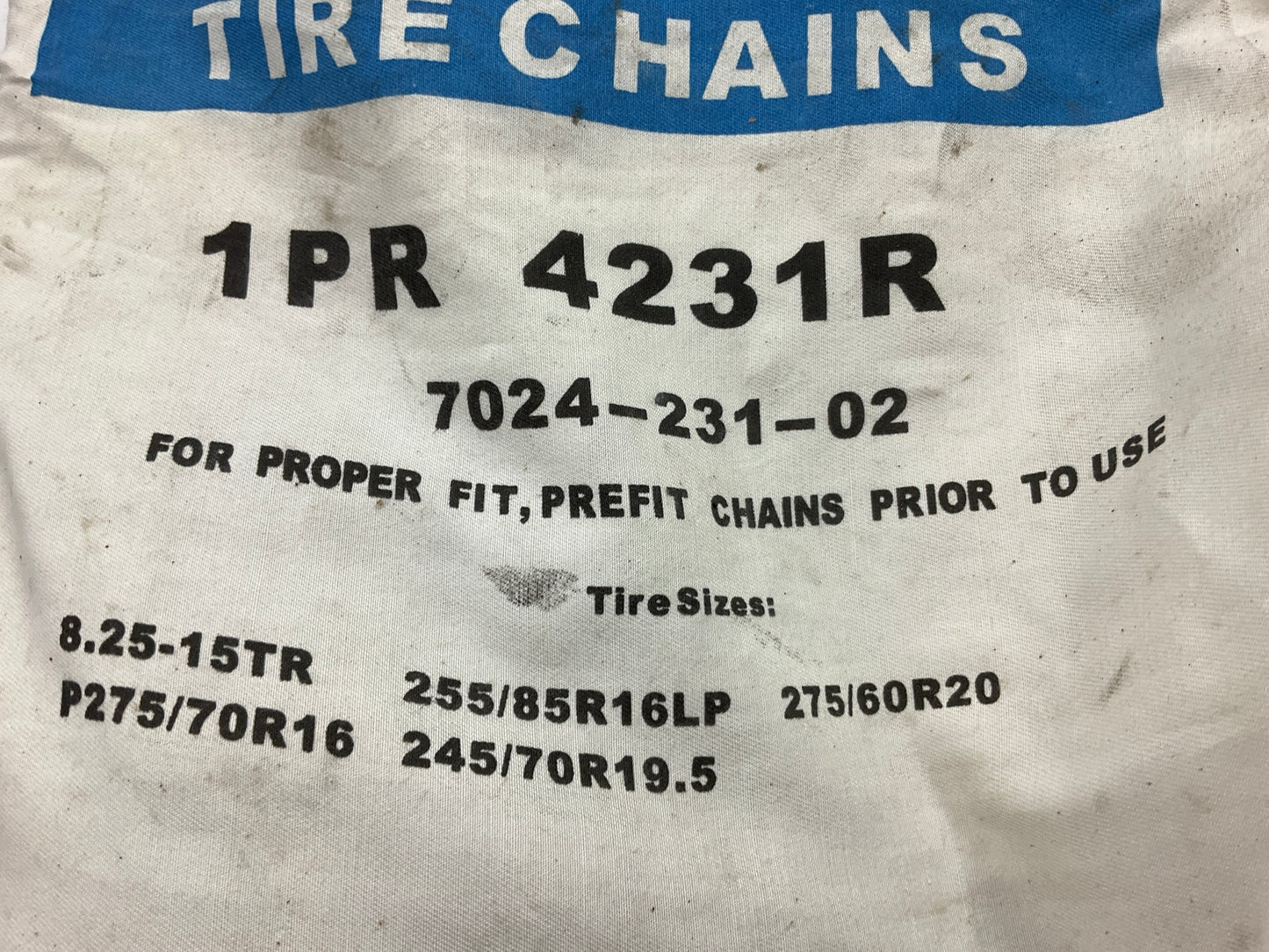 Laclede 4231R Tire Snow Chains PAIR  275/60R20, P275/70R16, 255/85R16, 8.25-15TR