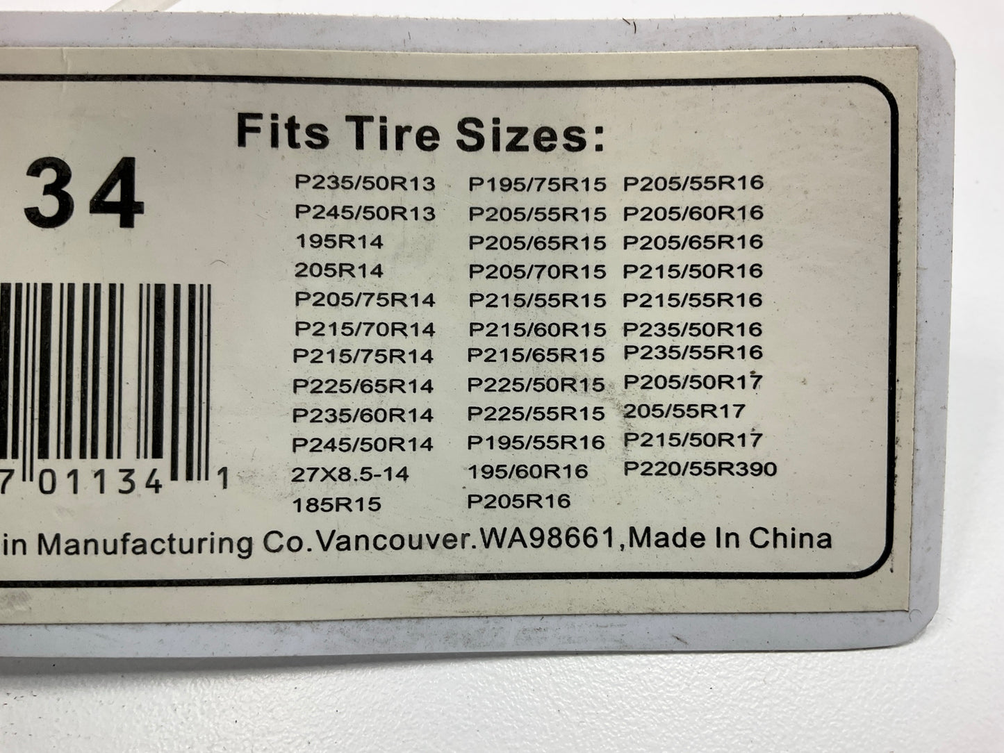 Laclede Tire Snow Chain PAIR 215/50R17, 205/50R17, 215/55R16 205/65R16 205/60R16