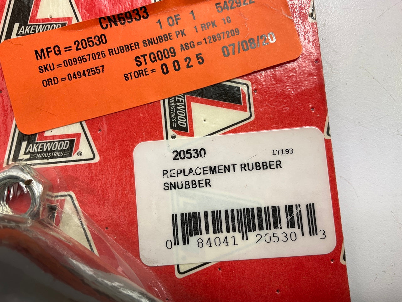 Lakewood 205301 Traction Bar Large Rubber Snubbers Bump Stop Bushings