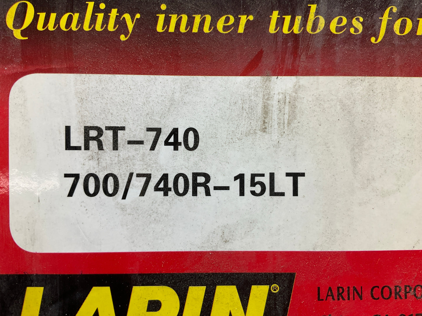 Larin LRT-740 HD Truck Inner Tire Tube 700/740R-15LT