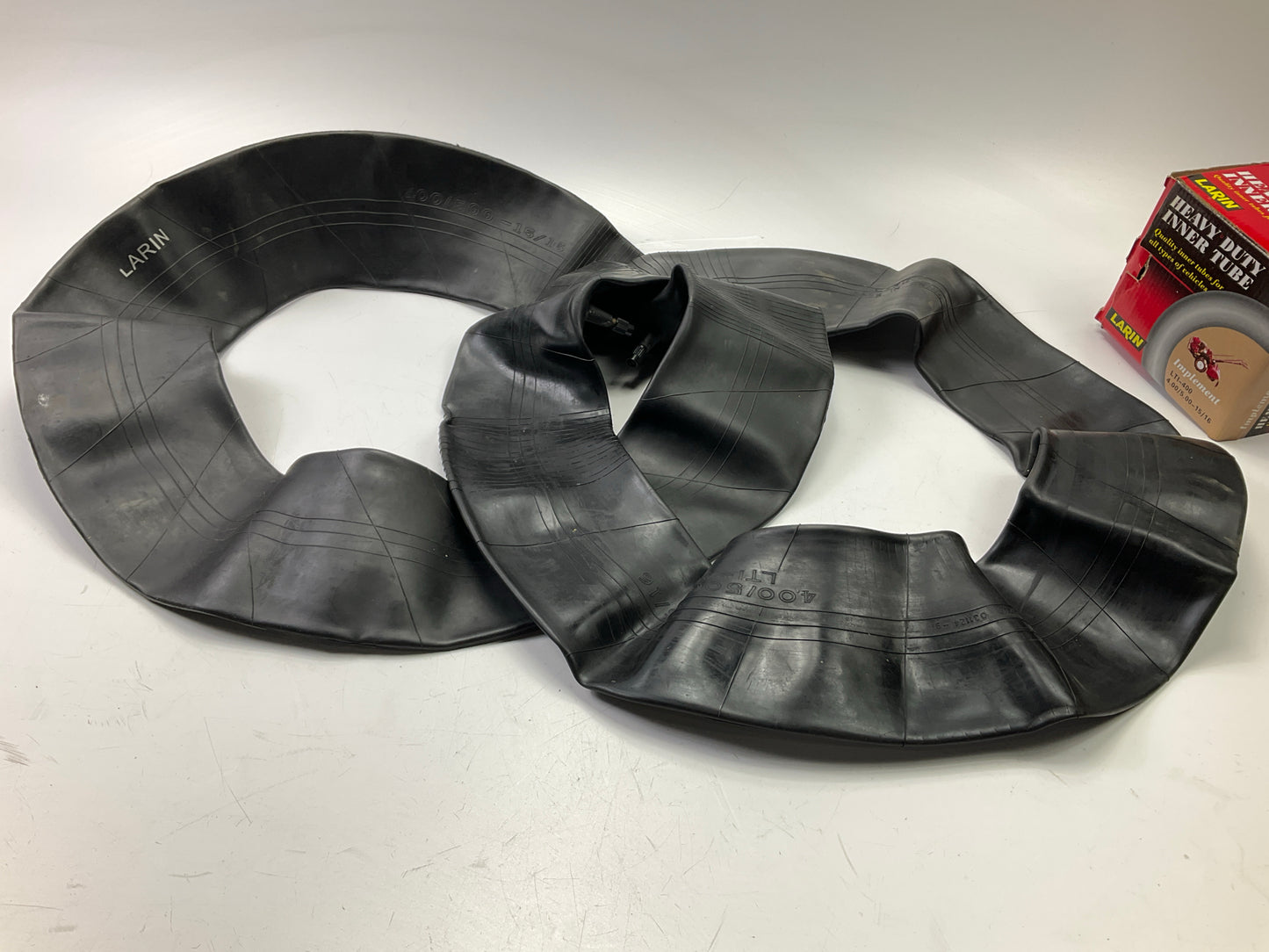 (2) LARIN LTI-400 4.00/5.00 - 15/16 Implement Inner Tire Tubes, TR-15 Valve Stem